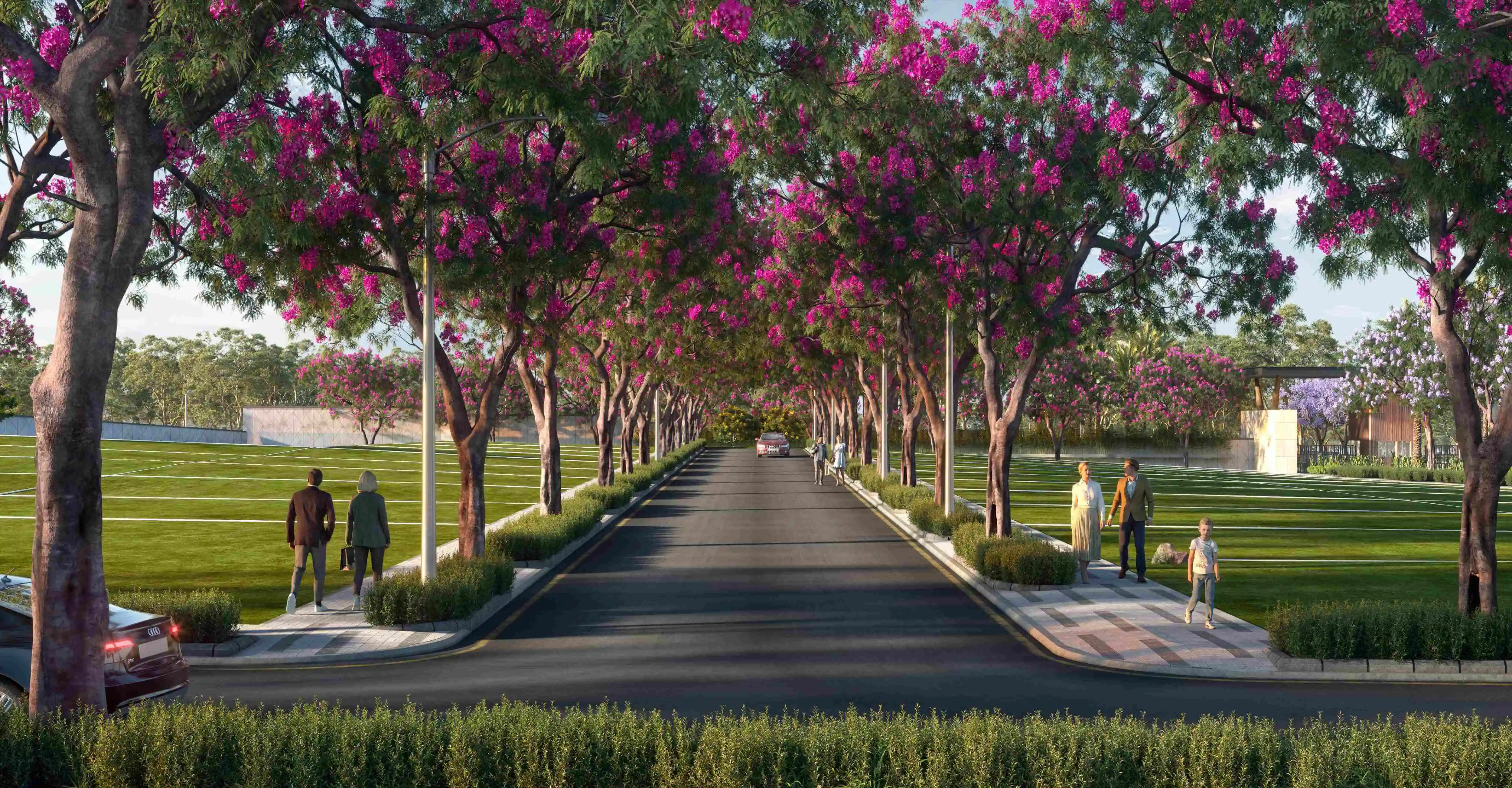 Tree Lined Avenues of Vaishnavi AT-One Life | Residential Plots for Sale by Vaishnavi Group | Yelahanka, North Bengaluru | Enquire Now at vaishnavilife.com | Best Plotted Development Project | Invest in Lands at Vaishnavi AT-One Life